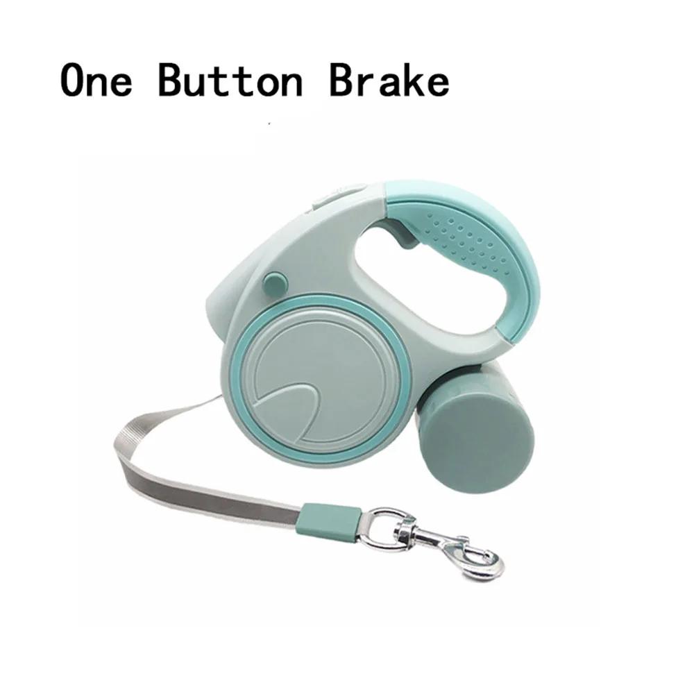 Vodítko pro psa s LED světly a sáčkem na exkrementy, zatahovací, nylonové, 5M tažné lano, odolný pásek pro chůzi a běh, automatické vysouvání, vodítko pro psa