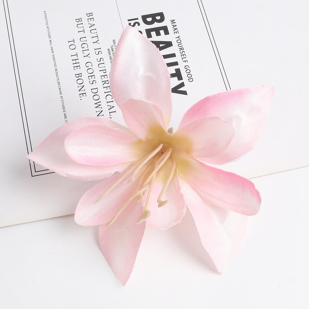 10Pcs 7cm Silk Artificial Flowers Head For Home Decor Wedding Decoration Fake Flowers DIY Bouquet Craft Garland Gift Accessories