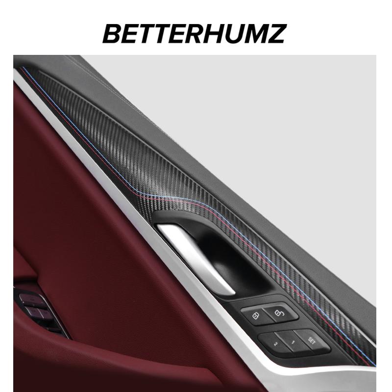 For BMW X3 G01 X4 G02 Made of Alcantara/Carbon Fiber Leather Car Interior Door Panel Trim Strips Performance Stickers Accessory