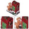 Cartoon Little Red Dog Santa Mailbox Villages Sets Christmas Mailbox Living Room Bedroom Tabletop Figurine Village Accessories