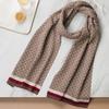 Warm Plaid Knitted Scarf