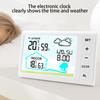 Wireless Weather Station Temperature and Humidity Monitor Alarm Clock Inside Outside Thermometer with Backlight for Home Office