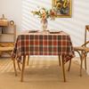 Podzimní kostkovaný ubrus, britský retro jídelní ubrus, vhodný pro restauraci, obývací pokoj a kryt na konferenční stolek.