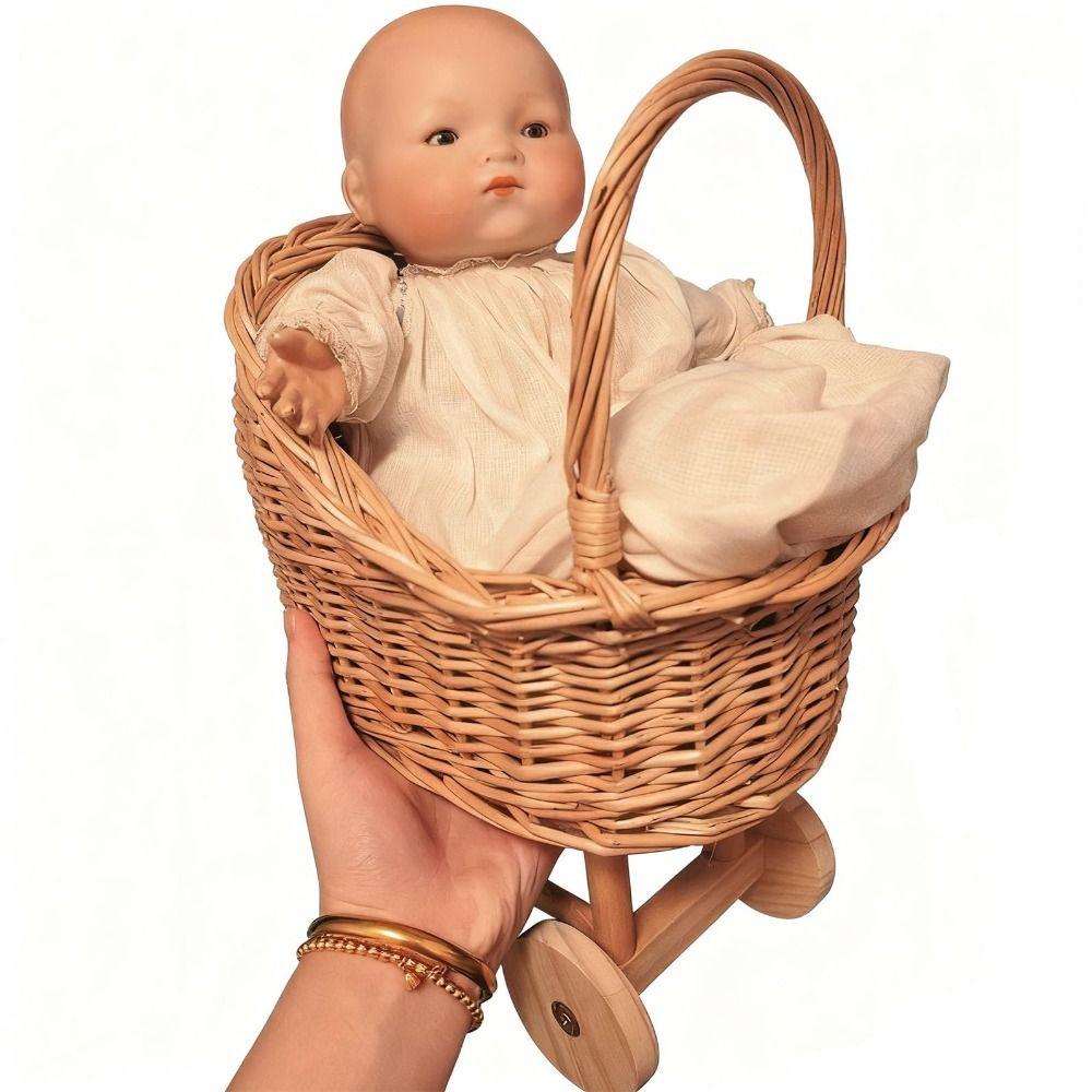 Large Candy Basket Stroller Shaped Baby Carriage Planter Vintage Flower Basket  Photography Props