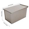 Baking Mold Bread Box Bread Mold Box Golden Household Non‑Stick Bakeware Baking Mold with Cover Kitchen Supplies Bread Mold