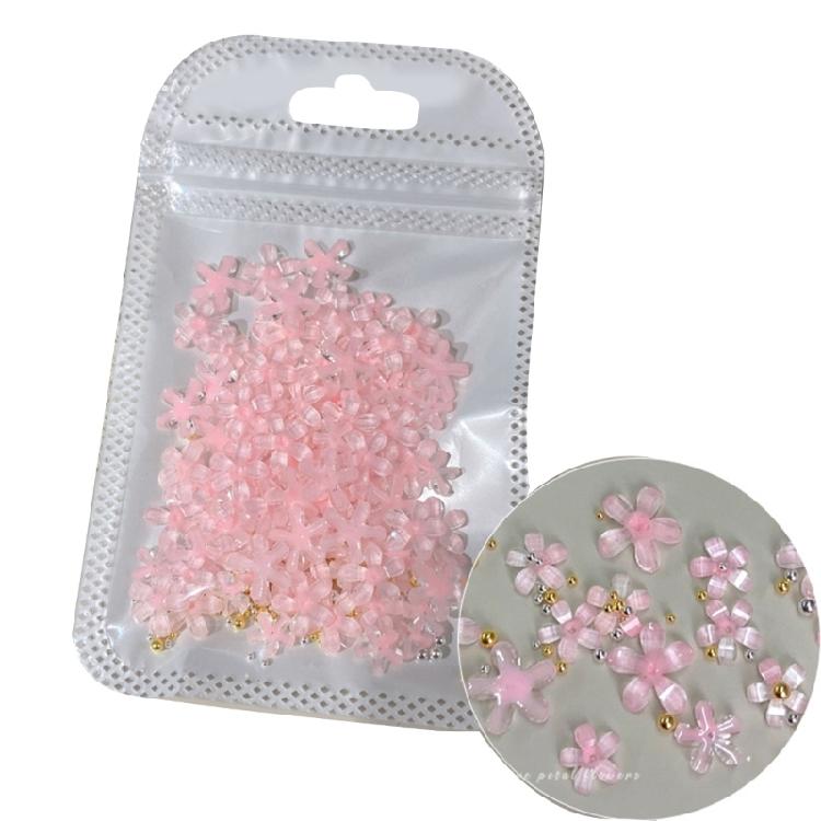 

3D Flower Nails Art Charms Resin White Pink Flower Nail Charm for Acrylic Nails 1 рожевий