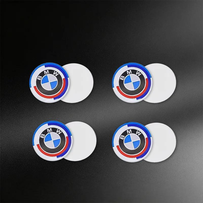 For BMW M E46 E90 E60 50th Anniversary Car Key Sticker Decal & Key Fob Cover Compatible with BMW E34 E36 E60 E90 E46 E39 E70 F10 F30 M3 M5 M6 E7 q00