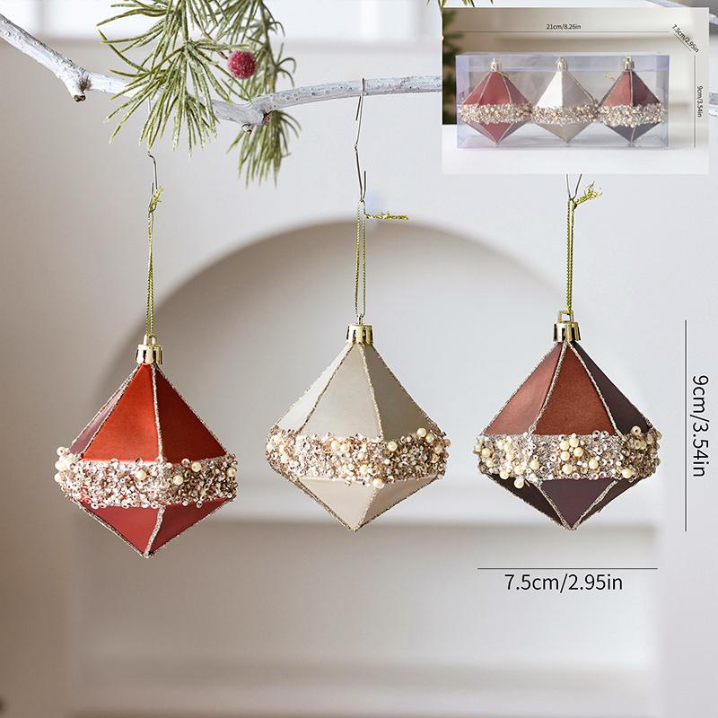 Christmas Christmas Decorations Shining Christmas Tree Decorations Christmas Atmosphere Candy Shape Christmas Ornaments 4PCS/Set