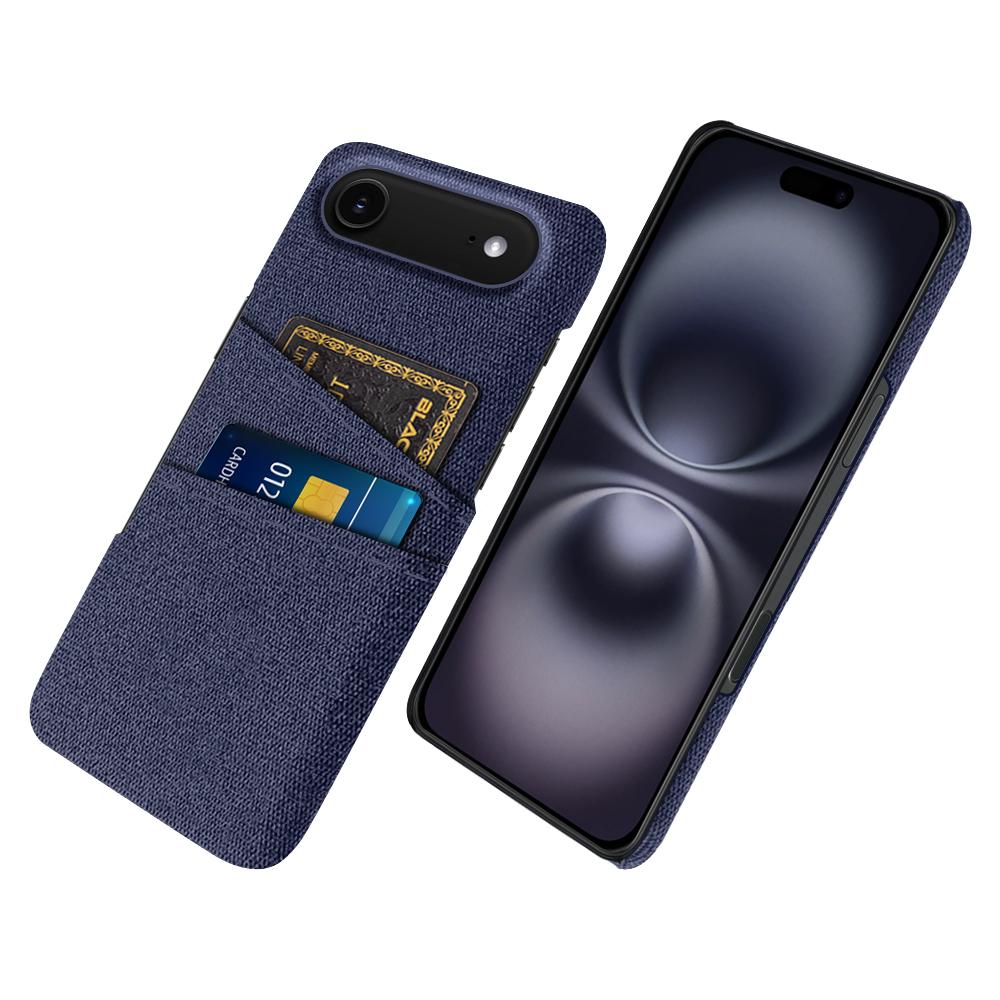 For iPhone Air Case Cloth + Hard PC Phone Cover with Dual Card Slots