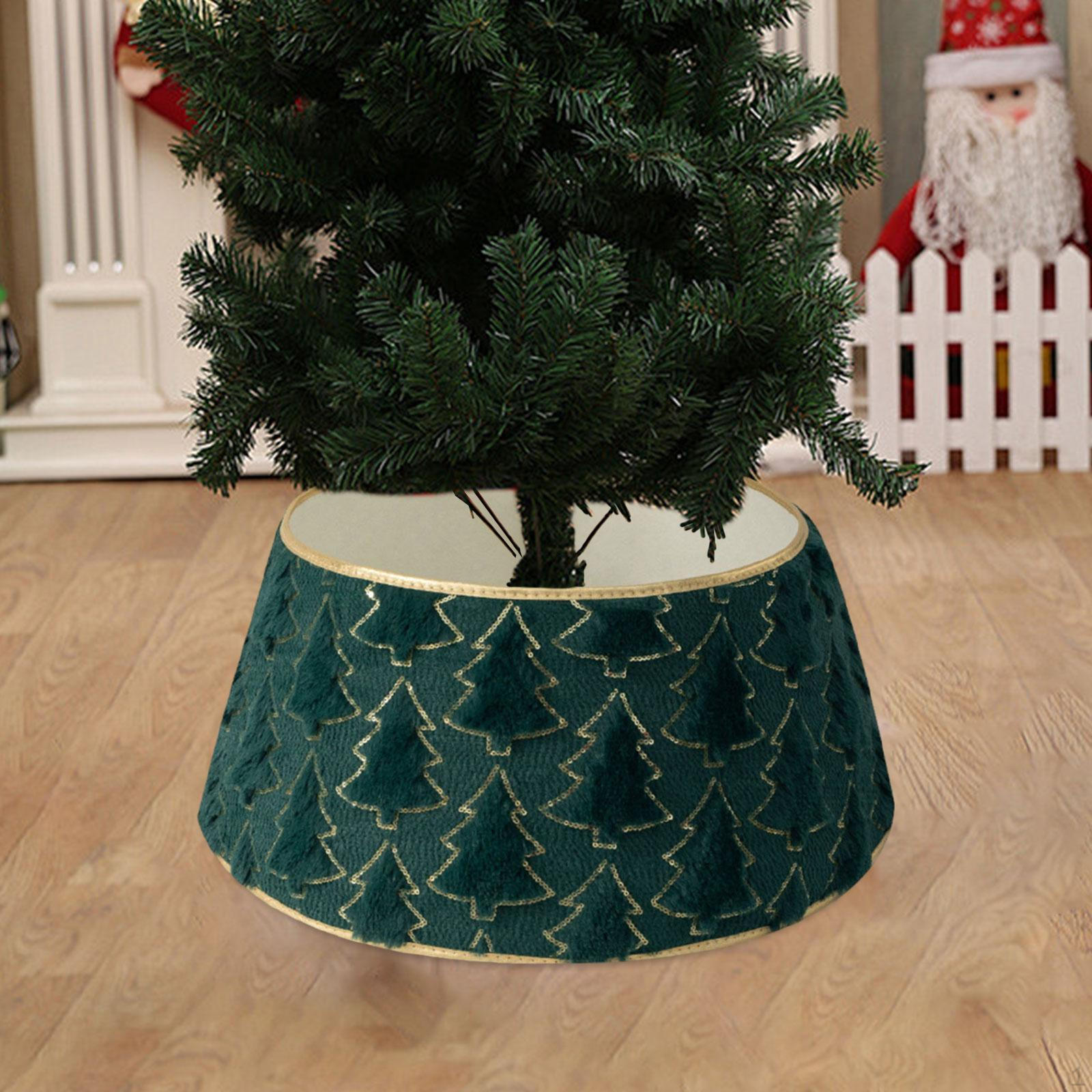 

Christmas Tree Skirt ,Christmas Ornaments Winter,Modern,Luxury Boho for Holiday Indoor S Green