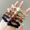 Korean Style Braided Hair Tie Scrunchie - High Ponytail Leather Cover, Customizable Logo