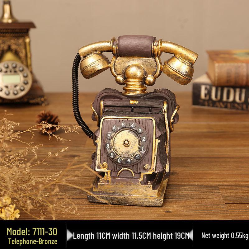 Vintage Nostalgic Telephone Ornaments for Creative Decor and Movie Sets
