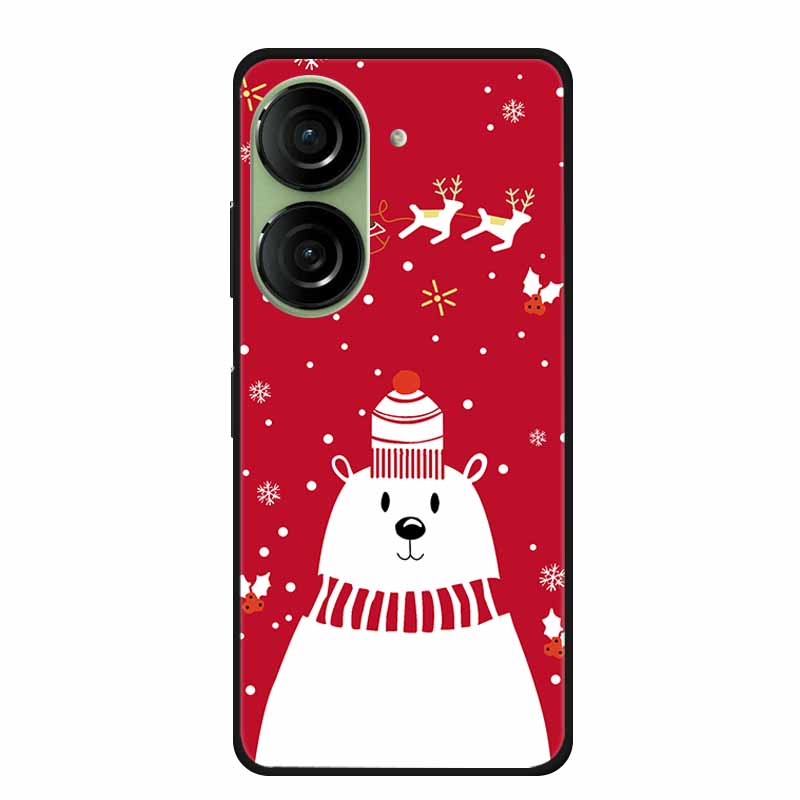 Christmas Phone Case For Asus Zenfone 10 5G AI2302 Cases Soft Silicone For Asus Zenfone 9 AI2202 Shockproof Cover Bumpers Funda