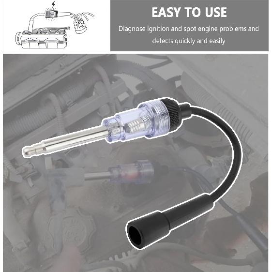 Spark Plug Tester With Indicator Lights,Spark Tester Small Engine For Check Ignition System,Universal Ignition Coil Tester Tool Car Accessories For
