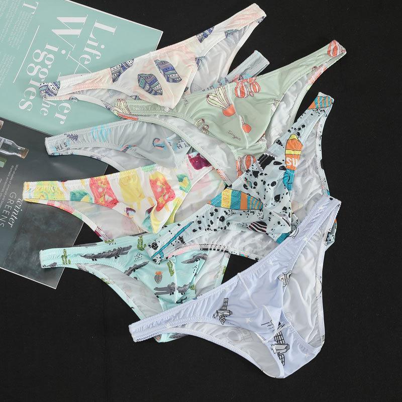 Calzoncillos bóxer para hombre U Convexo Cintura Baja Deportes Verano Shorts Estampados