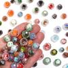 10 Pcs Japanese Millefiori Faceted Goldstone Glass Abacus Beads for DIY Jewelry