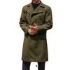 Men's Woolen Coat Long Lapel Double-Breasted Trench Men Winter Coat Casual Fashion Comfortable Windbreak