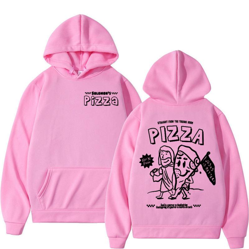 European Size Vintage Pizza Hoodie Set