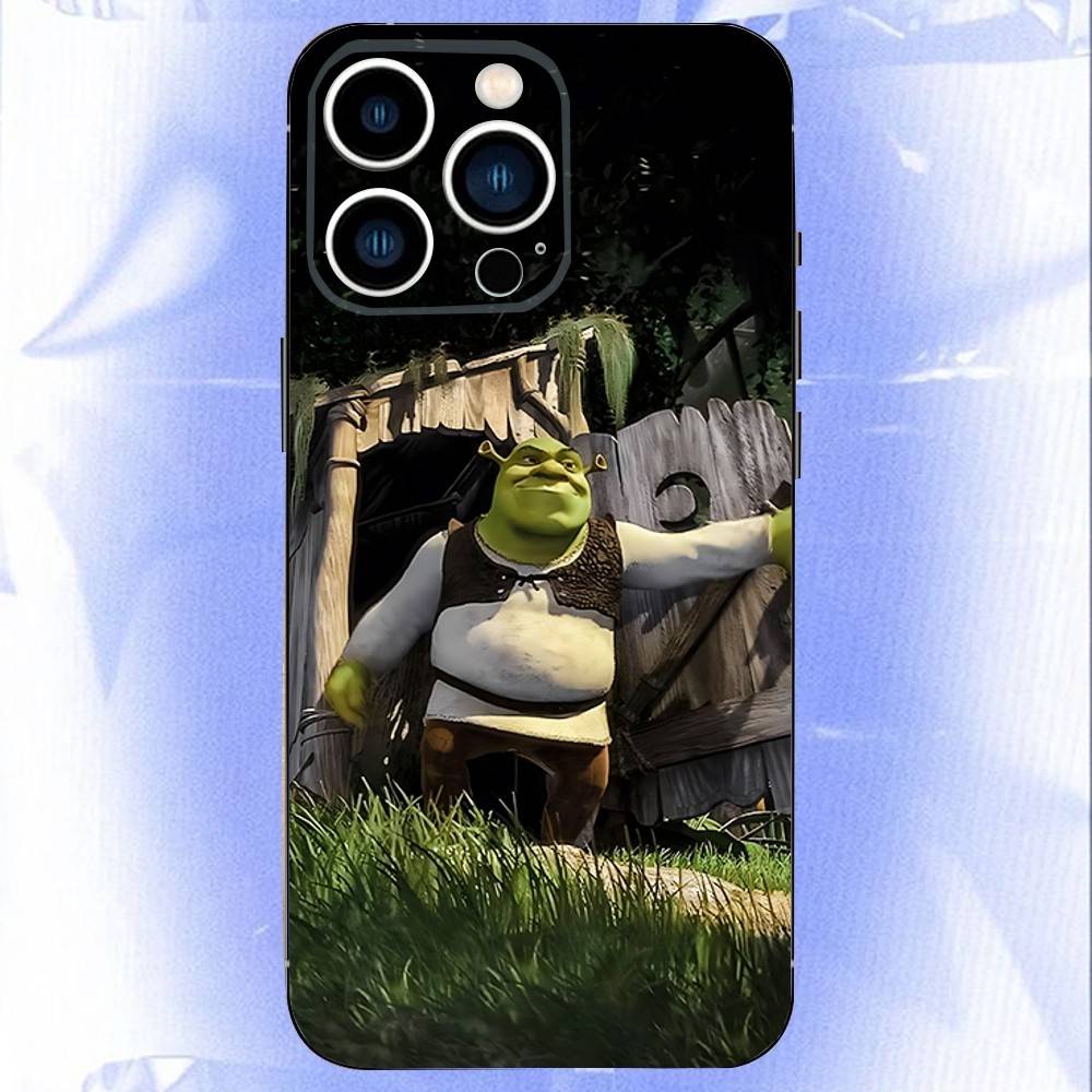 S-Shrek-s Cartoon Funny Phone Case For iPhone 17,16,15,14,13,12,11,Pro,XS,Max,XR,Plus,E,SE4,Mini Black Soft Cover