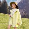 Girls' Lightweight Hooded Outdoor Windbreaker Jacket