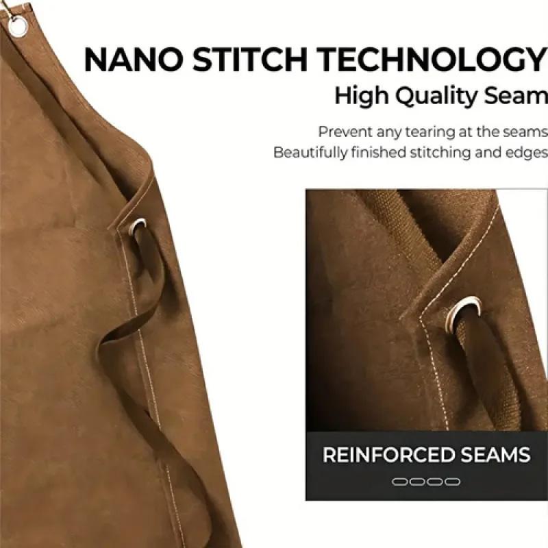 1 buc cu buzunare șorț la modă femeie bucătărie impermeabilă pânză bărbat haine de lucru ospătar restaurant profesionist