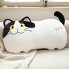 Kawaii Cartoon 3 Colors Cat Plush Toys Cozy Fabrics Happy Kitten Throw Pillow Soft Resilient Sleeping Pillow Cute Kids Gift