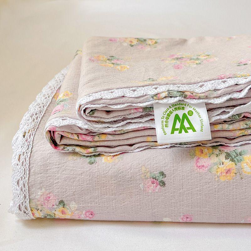 

Цветочная простыня для односпальной и двуспальной кровати, для квартиры, общежития, пыленепроницаемый и противоскользящий наматрасник 160*230cm