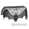 Halloween Decorative Bats Curtains Black Lace Spider Web Holiday Stove Towel Lampshade Fireplace Cloth Decor for Spooky Festival