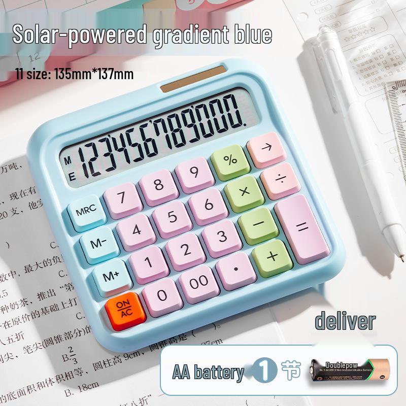 Dopamine Color Series Multifunctional Calculator with Flexible Keyboard - Stylish Office & Internet Celebrity Design.