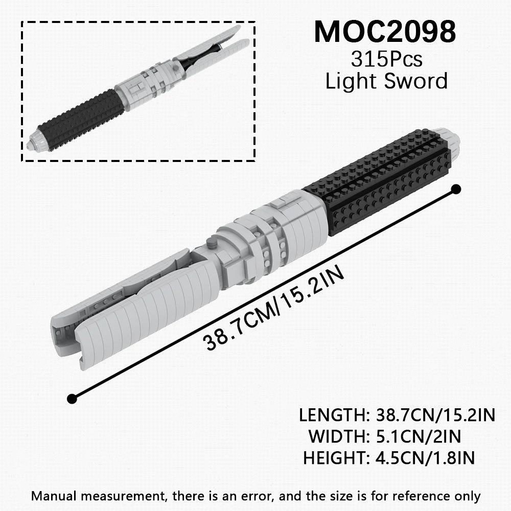 MOOXI Lightsaber MOC Bricks Set Dueling Blaster Laser Movie Space Wars Light Sword Hilt DIY Building Block Weapon Kids Toys Gift