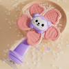 Baby Animal Spinner Toy with Suction Cup Sensory Spinning Rattle, Montessori Early Learning Fidget Toy for Highchair, Car & Bath