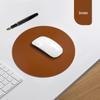High-Quality White PU Leather Mouse Pad: Dirt-Resistant, Printable, and Round Design
