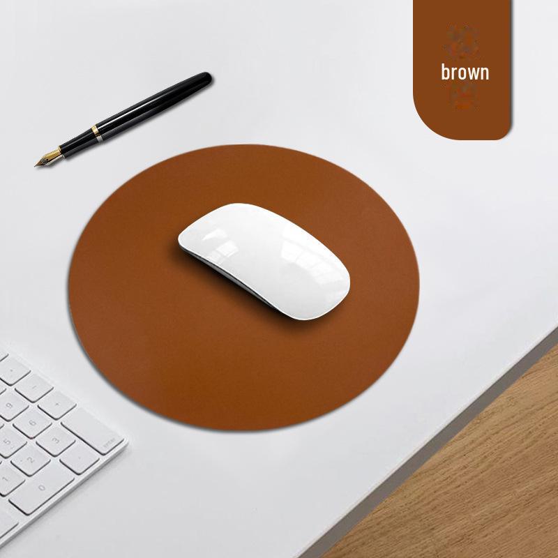 High-Quality White PU Leather Mouse Pad: Dirt-Resistant, Printable, and Round Design