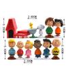 12Pcs/Set  Japan Cartoon Peanuts Snoopy  Mini Figure Model Toys Miniature Cake People Collection Props