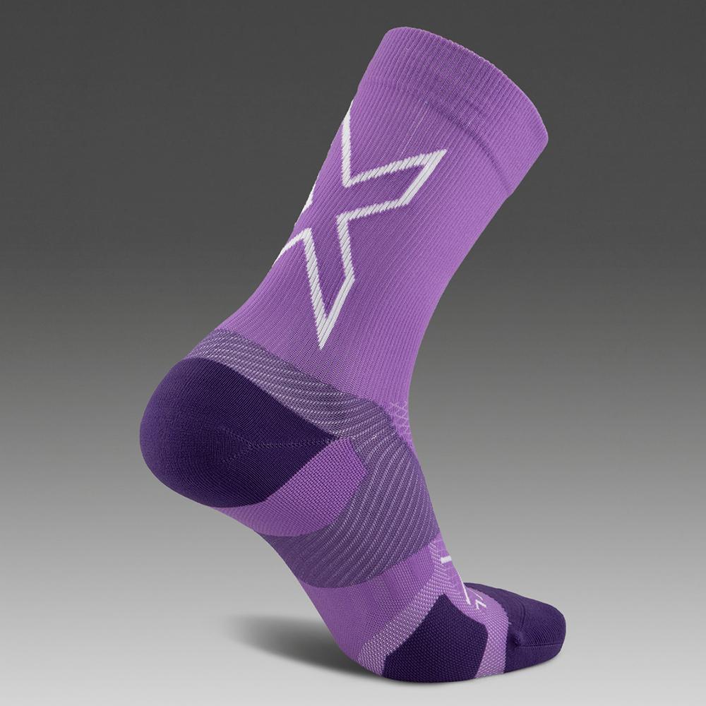 Tutaimjeuyu (Unisex) Vector Light Cushion Crew Socks Purple_Ua7005Etht-Wht