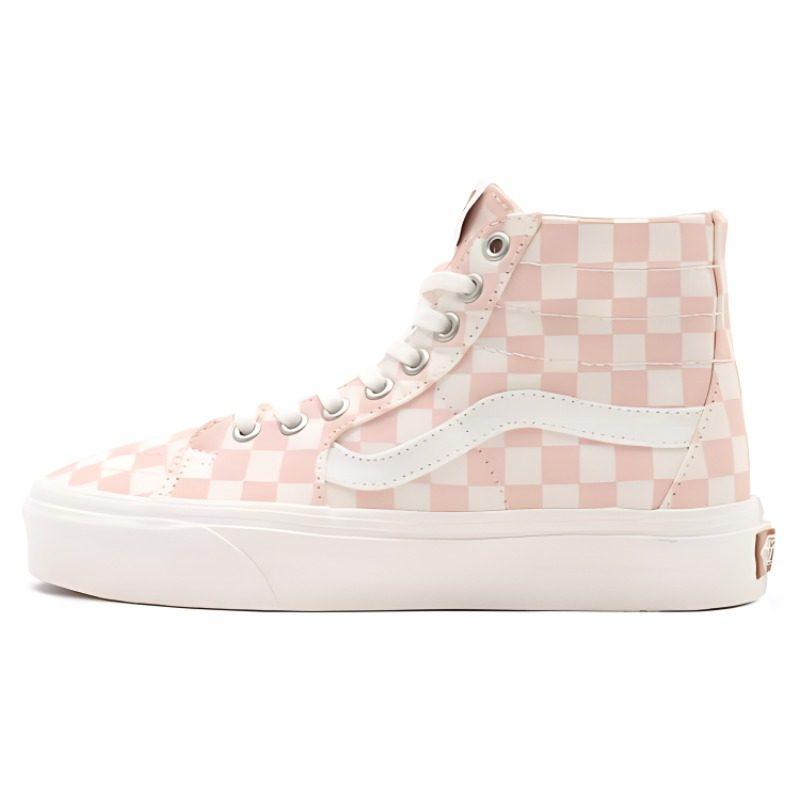 Vans SK8 HI Respirável Antiderrapante Resistente ao Desgaste Calçados Casuais para Skate Rosa Branco 'Rosa Azul' VN0A4U169FP