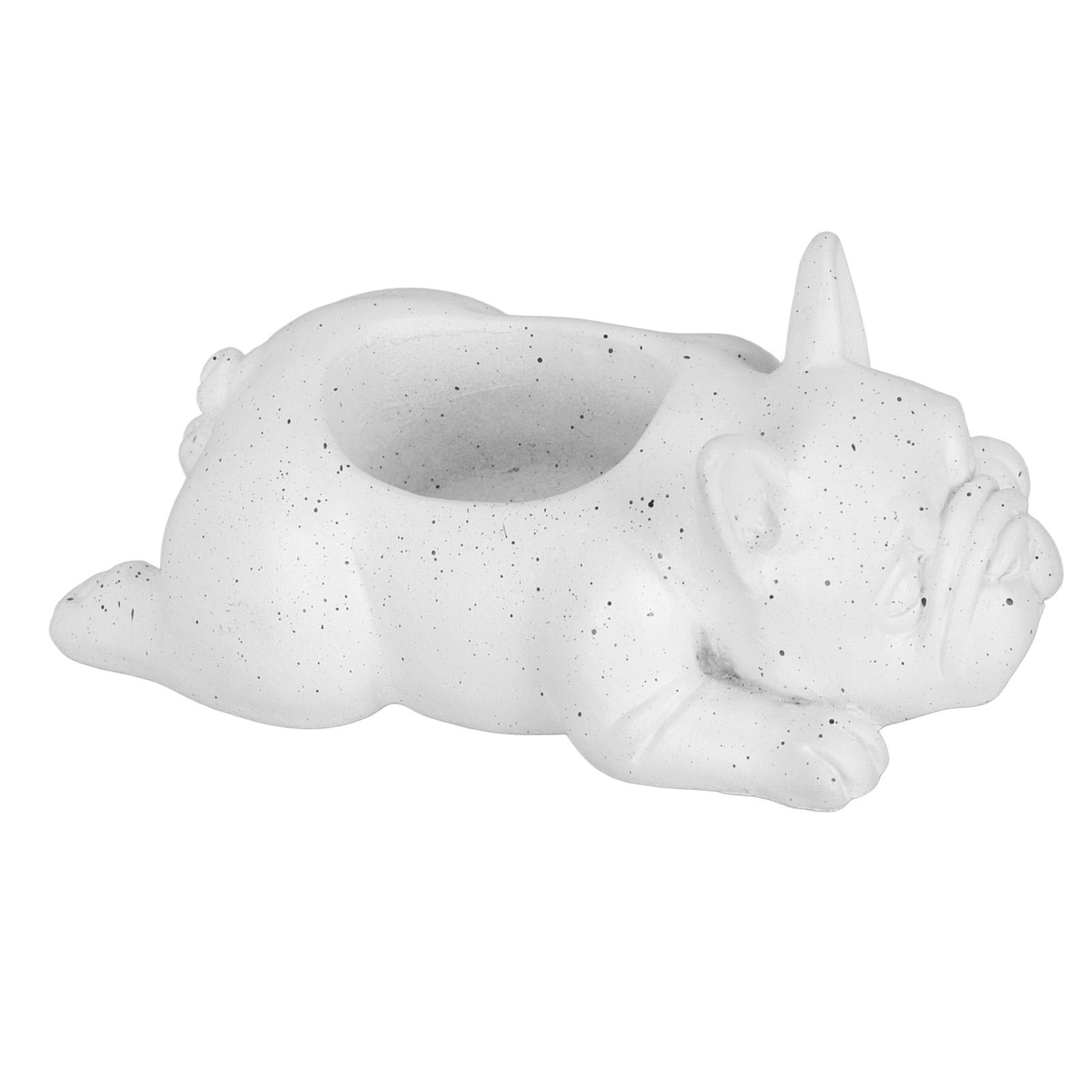 Dog Planter Innovative Cute Decorative French   Shape Resin Dog   Planter for Home Garden   Tabletop Decor