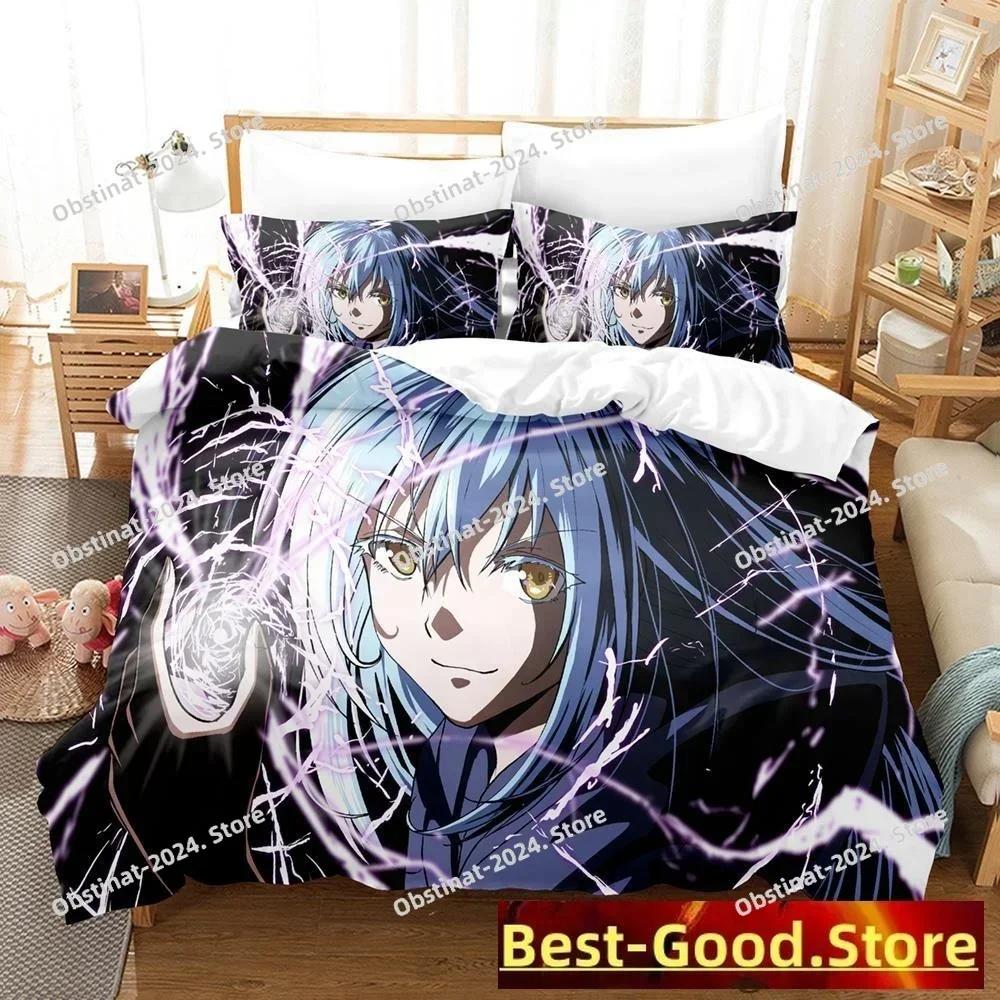 Rimuru Tempest Bedding Set Single Twin Full Queen King Size Bed Set Adult Kid Bedroom Duvetcover Sets Anime Kawaii