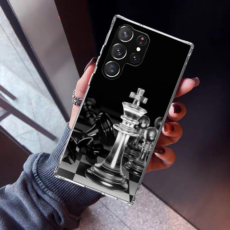 Competitive Chess Game Phone Case For Samsung Galaxy S23 S24 S25 Edge S26 Ultra S22 + S21 Plus S20 FE Cover Silicone Print Shell