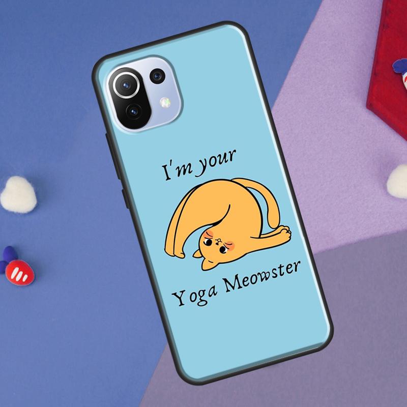 Funny yoga cat Cover For Xiaomi 14 Ultra 13 11T 12T 13T 14T Pro POCO X7 X6 Pro X3 X5 F3 F5 M6 F6 Pro Case
