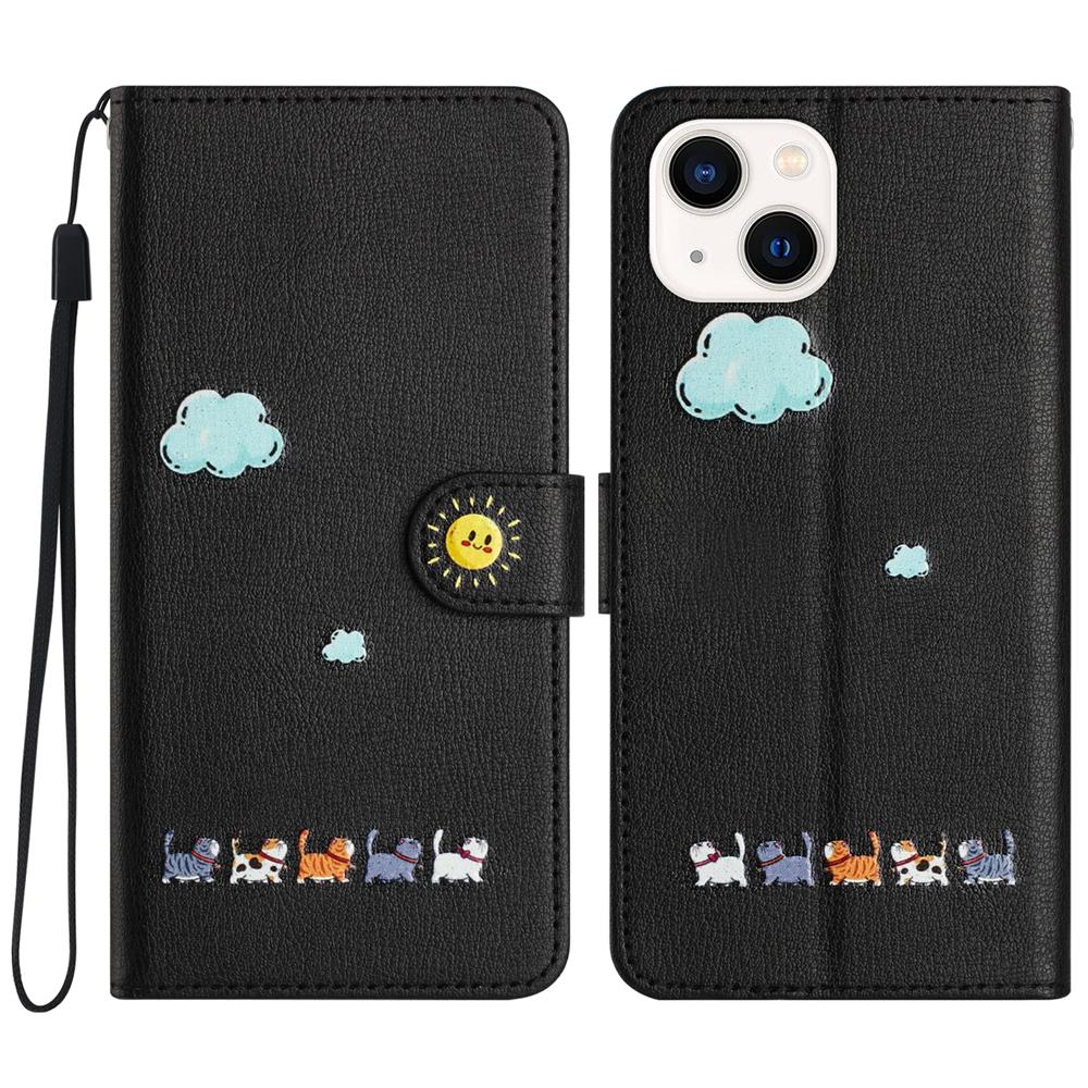 Kawaii Cat i Phone 15 Plus Case for iPhone 15 16 14 11 12 Pro Max 13 Mini Apple 6 7 8 SE 16E XS Cases Leather Wallet Flip Cover
