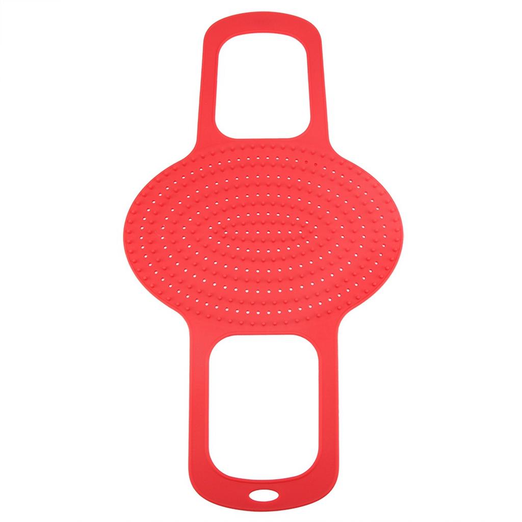 Food Grade Silicone Heat Resistant Turkey Lifter Non Stick Poultry Cooking Mat(Red)