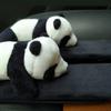 1Pc uroczy rysunek przedstawiający pandę pokrywa dźwigni zmiany biegów samochodu miękki pluszowy Auto Shifter ręczny hamulec ręczny zabawka niedźwiedź akcesoria samochodowe dekoracja wnętrz