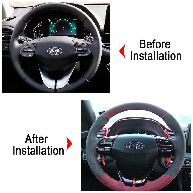 Shifter Paddle For Hyundai Veloster JS 2018 Ioniq EV KONA Electric I30 PD Hybrid  Car Steering Wheel Gear Extension Stickers