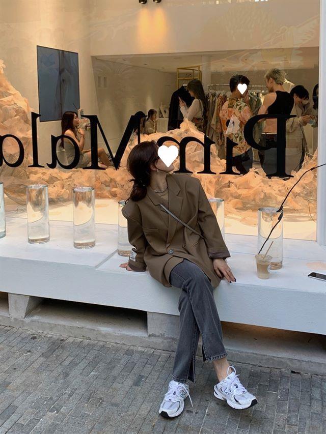 2021 Women's Autumn Loose Fit Korean Style Casual Suit Jacket