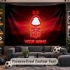 Wall Hanging Tapestry Custom NameNottingham Forest Pattern Personalized Printed Fabric Wall Decor