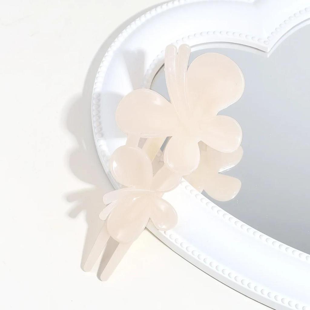 Büyük Çift Kelebek Saç Klipleri Kadın Mizaç Zarif Arka Kafa At Kuyruğu Klip Firkete Buzlu Ördek Gagası Klip