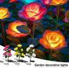 HeadeSolar Rose Light LED Dekoracja ogrodowa Symulacja zewnętrzna Wodoodporna Dziedziniec Park Wkładana do trawnika