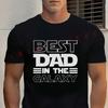 Best Dad In The Galaxy Graphic Motorcycle T-shirt