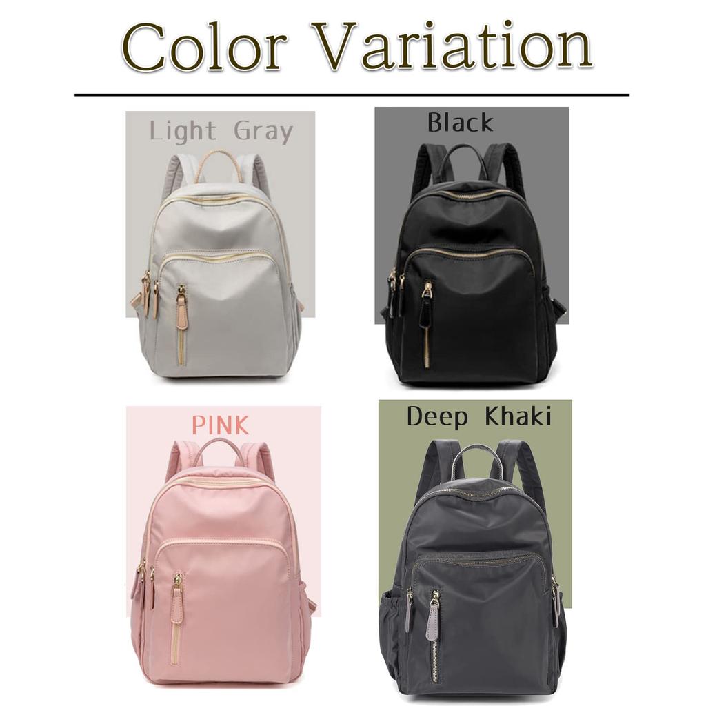 LASTOS Women's Lightweight, Small Backpack, Waterproof, Perfect for Commuting, Outdoor Activities, and School, Casual Style, Mini (Light Gray)